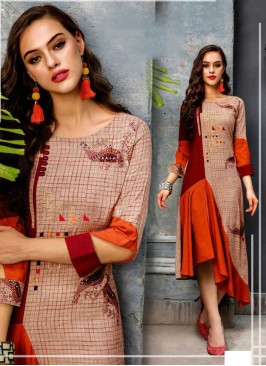 Multi Color Cotton Designer Kurti