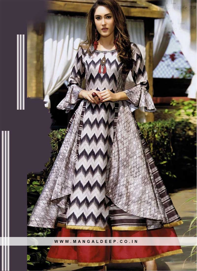 heavy casual cotton printed gown