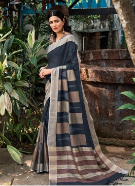 Multi Color Silk Stylish Saree