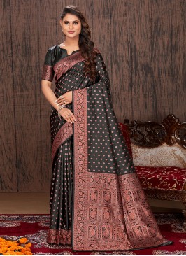 Multi Colour Border Contemporary Saree