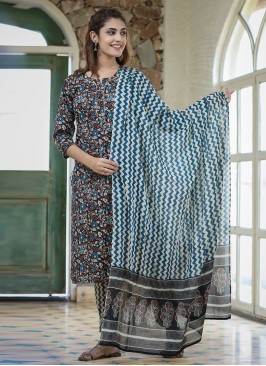 Multi Colour Ceremonial Cotton Pant Style Suit