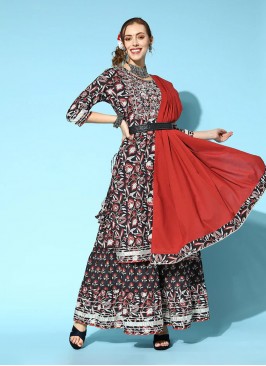 Multi Colour Ceremonial Trendy Salwar Kameez