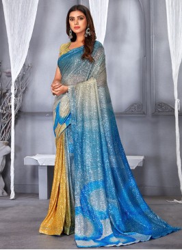 Multi Colour Color Contemporary Style Saree