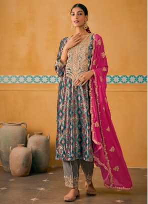 Multi Colour Color Trendy Salwar Kameez