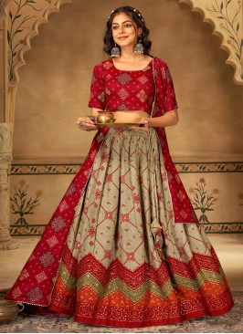 Multi Colour Cotton Lehenga Choli