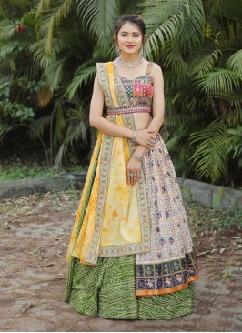 Multi Colour Embroidered Designer Lehenga Choli