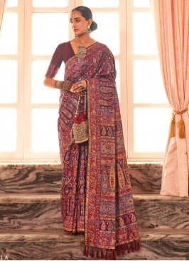 Multi Colour Engagement Classic Saree