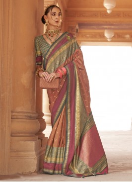 Multi Colour Engagement Classic Saree