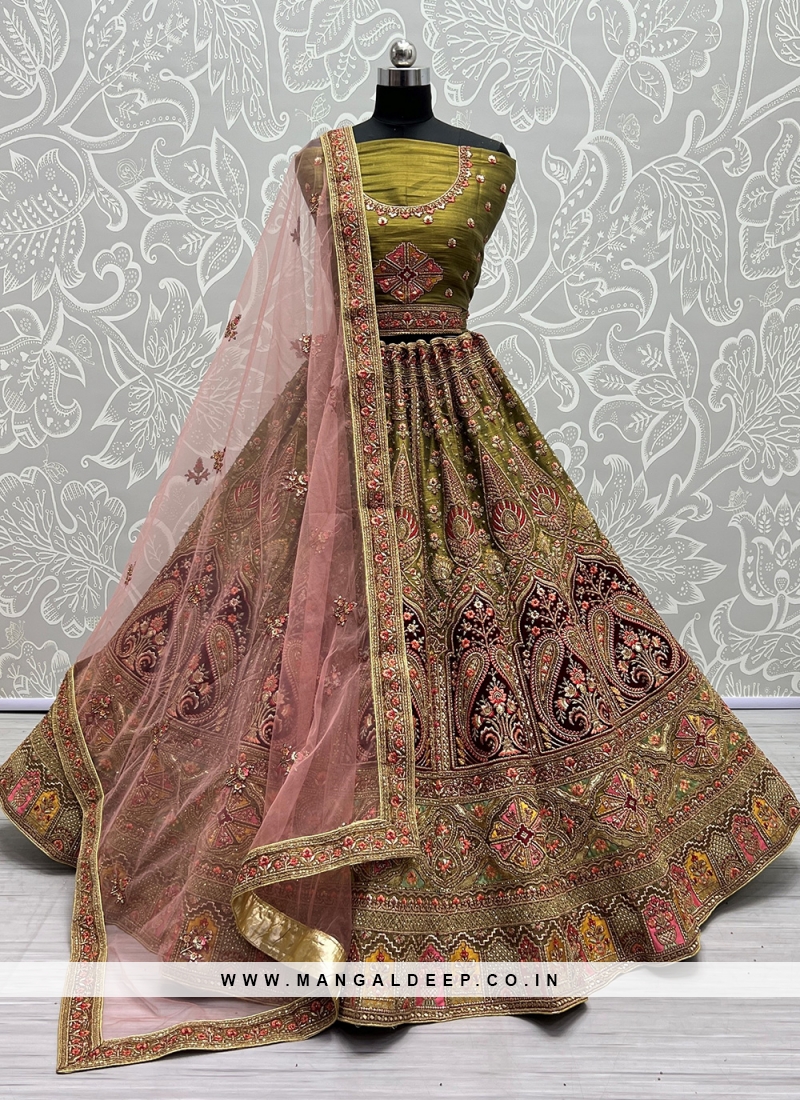 Multi Colour Fancy Net Designer Lehenga Choli