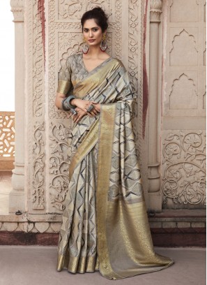 Multi Colour Festival Handloom silk Contemporary Style Saree