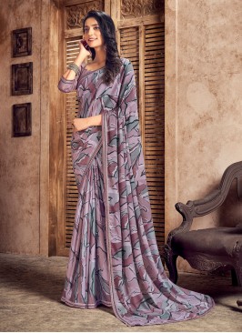 Multi Colour Georgette Contemporary Saree