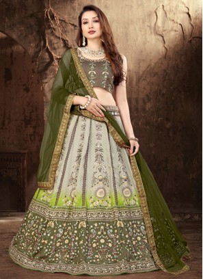 Multi Colour Mirror Designer Lehenga Choli