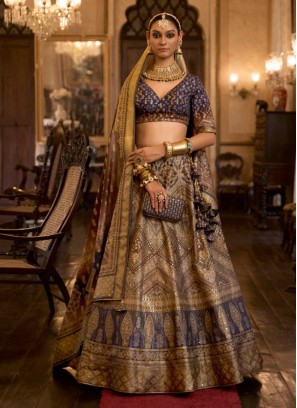 Multi Colour Mirror Readymade Lehenga Choli