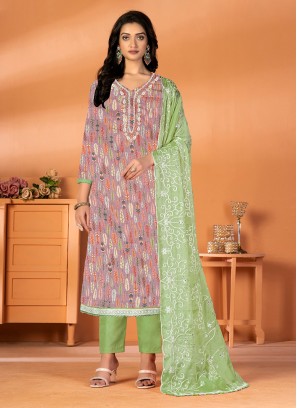 Multi Colour Printed Casual Salwar Suit