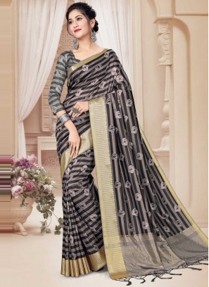 Multi Colour Printed Ceremonial Trendy Saree