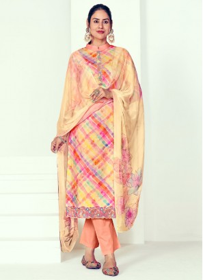 Multi Colour Resham Thread Work Sangeet Designer Salwar Kameez