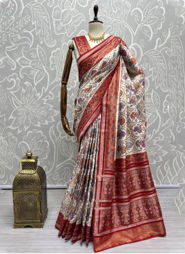 Multi Colour Silk Wedding Trendy Saree