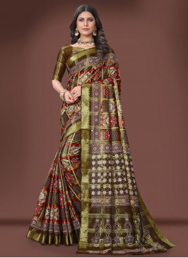 Multi Colour Weaving Classic Saree