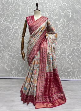 Multi Colour Weaving Trendy Saree