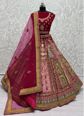 Multi Colour Wedding Designer Lehenga Choli