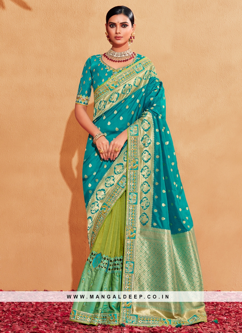 Double colour wedding sarees sale