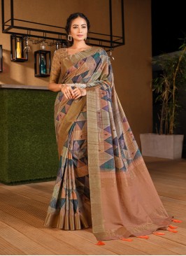 Multi Colour Woven Ceremonial Saree