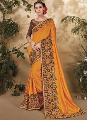 Mustard Color Classic Saree