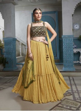 Mustard Color Designer Lehenga Choli