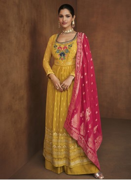 Mustard Color Georgette Long Salwar Suit