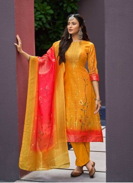 Mustard Color Girls Wear Salwar Kameez