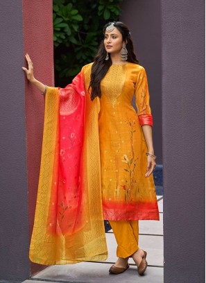 Mustard Color Girls Wear Salwar Kameez