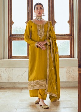 Mustard Color Palazzo Salwar Suit