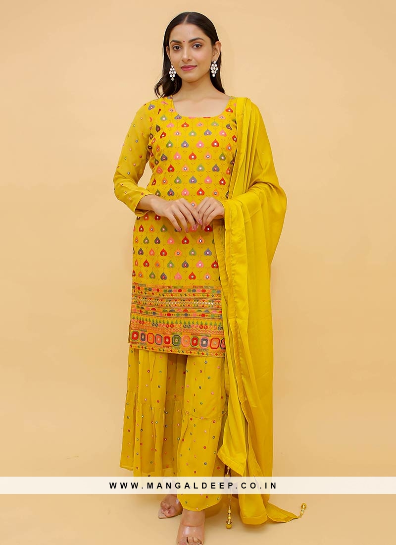 Mustard color deals combination dress