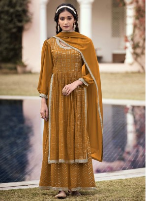 Mustard Color Trendy Salwar Kameez