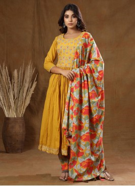 Mustard Cotton Festival Salwar Kameez