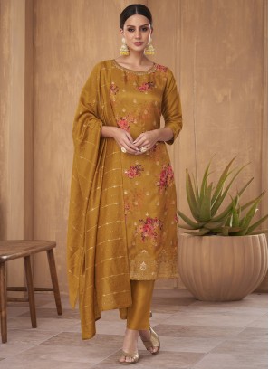 Mustard Festival Trendy Salwar Kameez