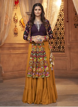 Mustard Mirror Readymade Lehenga Choli