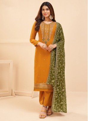 Mustard Thread Festival Designer Straight Suit