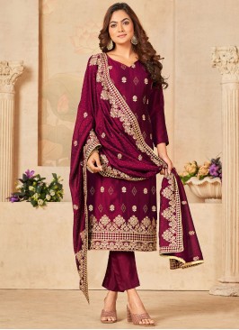 Mystic Magenta Mehndi Designer Salwar Kameez