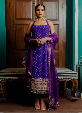 Mystic Purple Ceremonial Designer Salwar Suit