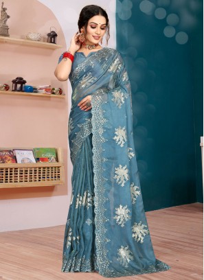 Mystic Resham Organza Classic Saree