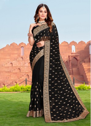 Mystical Black Ceremonial Trendy Saree