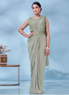 Mystical Sea Green Party Classic Saree