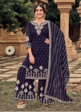 Navy Blue Ceremonial Designer Pakistani Salwar Suit