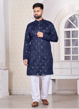 Navy Blue Ceremonial Kurta