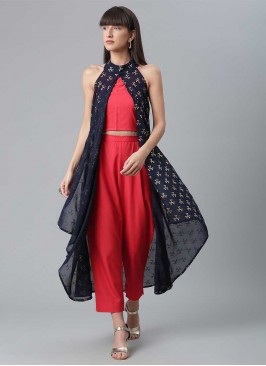 Navy Blue Color Kurti With Palazo