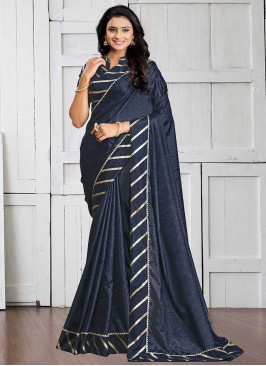 Navy Blue Color Latest Design Saree