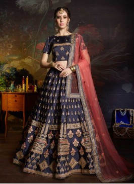 Navy Blue Color Lehenga Choli