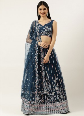 Navy Blue Color Lehenga Choli