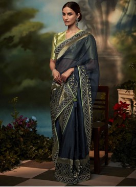 Navy Blue Fancy Classic Saree